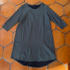 Fresh Produce Stretch T Shirt Dress 2X High Low Coastal Nautical Striped